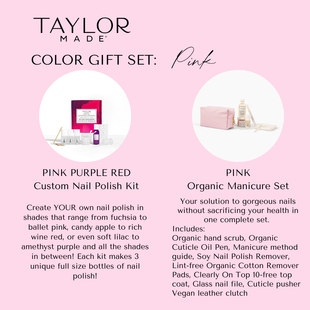 PINK Color Gift Set - Custom Polish Kit & Manicure Set